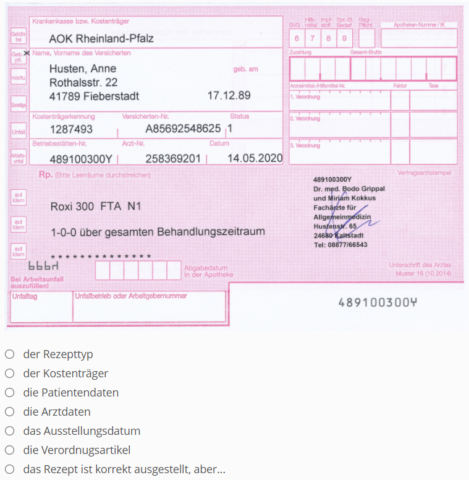 Rezepte für die Apotheke online üben - UniDAZ